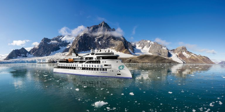 Antarctica Aurora Expeditions Greg Mortimer Exterior Greg Mortimer in Arctic Hero Image