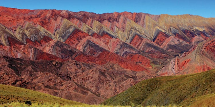 Hornocal Mountain range northwest Salta Jujuy NOA Argentina Contours Travel