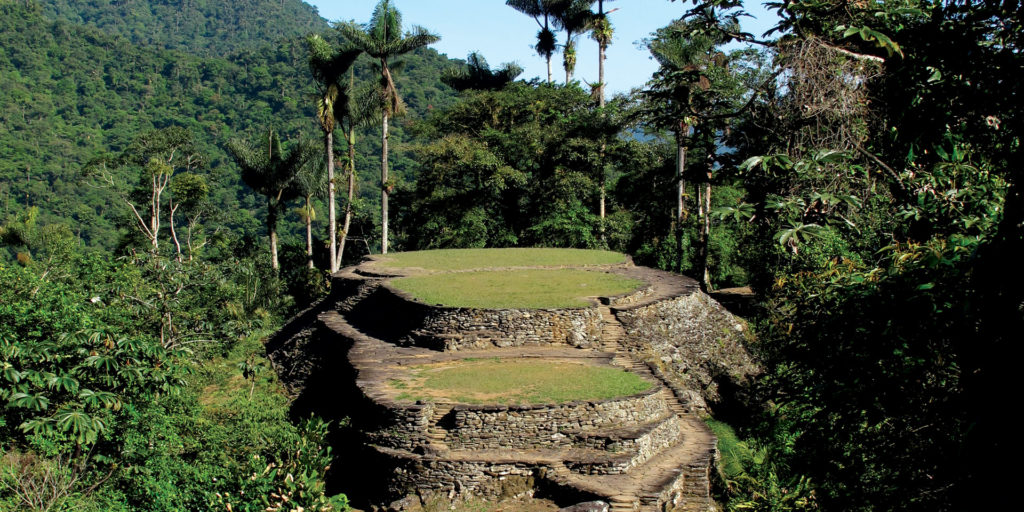 Scenic view of the Colombian jungle from Ciudad Perdida.