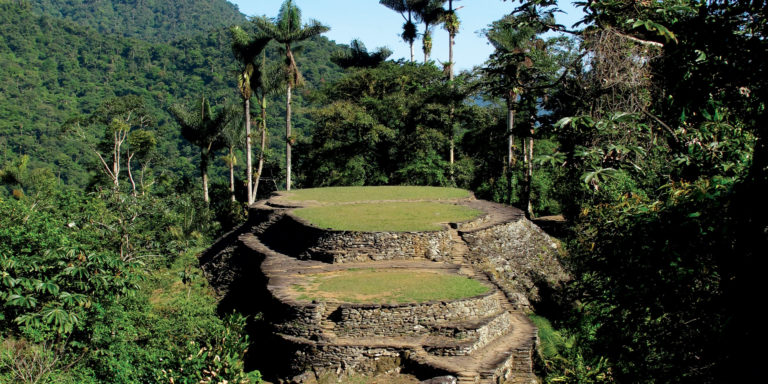 Scenic view of the Colombian jungle from Ciudad Perdida.
