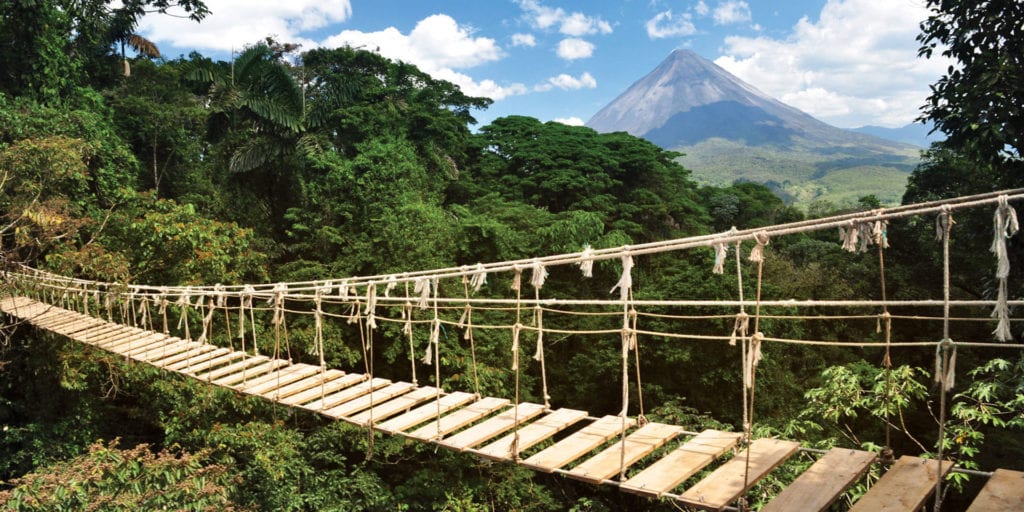 Hanging Bridges in Arenal Volcano Costa Rica Central America Contours Travel