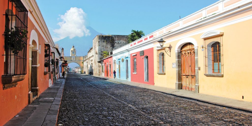 Cobblestone street in Antigua Guatemala Contours Travel