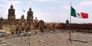 Mexico Mexico City Zocalo Plaza Contours Travel