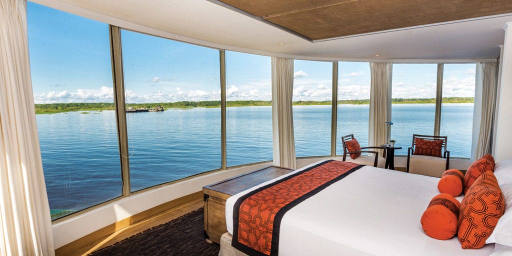 Suite view Delfin III Cruise Amazon Iquitos Peru Contours Travel