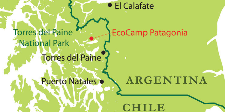 EcoCamp Patagonia Map