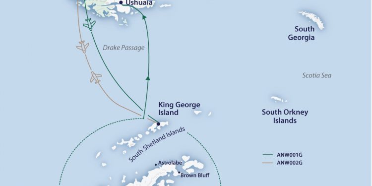 Antarctica Greg Mortimer Wild Antarctica journey Map Contours Travel