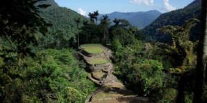 Scenic view of the Colombian jungle from Ciudad Perdida.