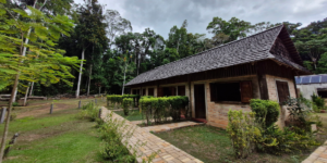 Accommodation at one of the lodges featured on the Three Guyana's tour, highlighting the comfort and natural setting.