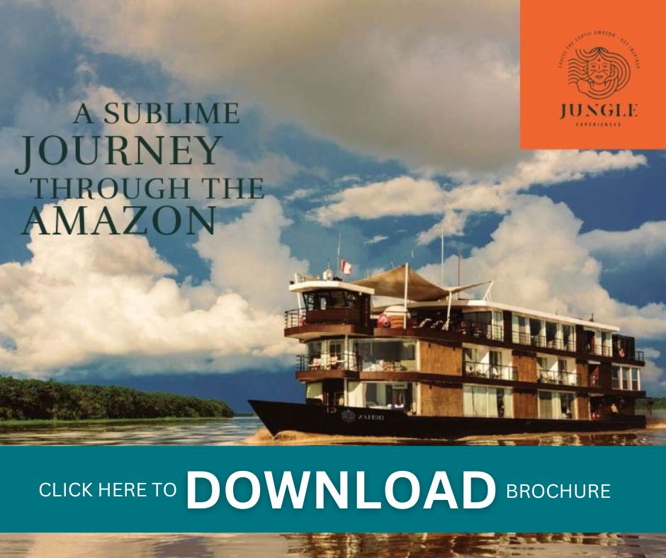 Brochure for MV Zafiro which travels on the Amazon River